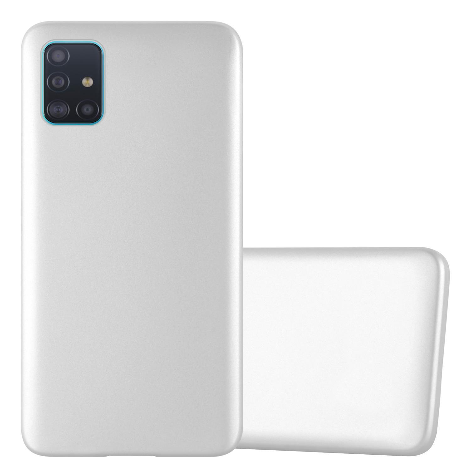 Cadorabo Schutzhülle für Samsung Galaxy A71 4G Hülle in Silber Handyhülle TPU Silikon Etui Cover Case