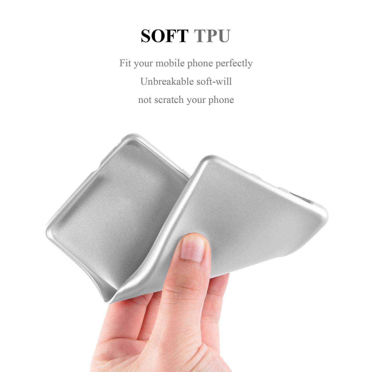 Cadorabo Schutzhülle für Samsung Galaxy A71 5G Hülle in Silber Handyhülle TPU Silikon Etui Cover Case