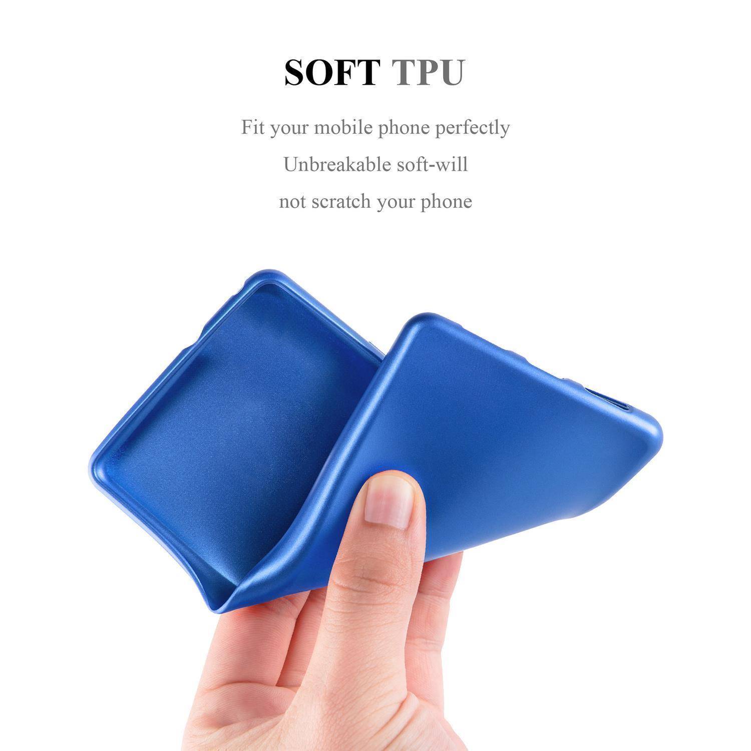 Cadorabo Schutzhülle für Samsung Galaxy A9 2018 Hülle in Blau Handyhülle TPU Silikon Etui Cover Case