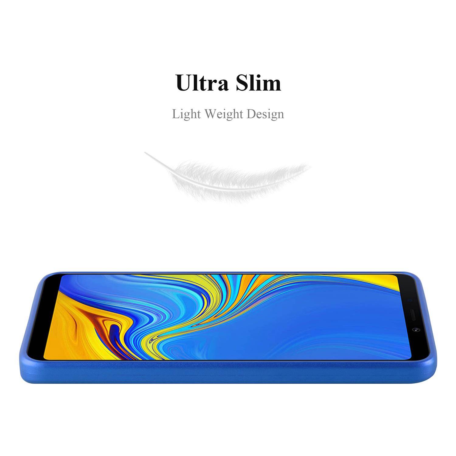 Cadorabo Schutzhülle für Samsung Galaxy A9 2018 Hülle in Blau Handyhülle TPU Silikon Etui Cover Case