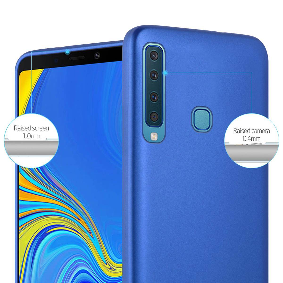 Cadorabo Schutzhülle für Samsung Galaxy A9 2018 Hülle in Blau Handyhülle TPU Silikon Etui Cover Case