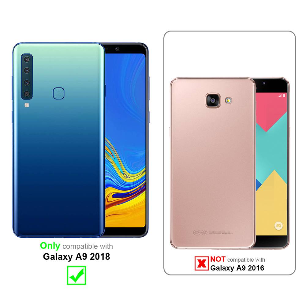 Cadorabo Schutzhülle für Samsung Galaxy A9 2018 Hülle in Blau Handyhülle TPU Silikon Etui Cover Case