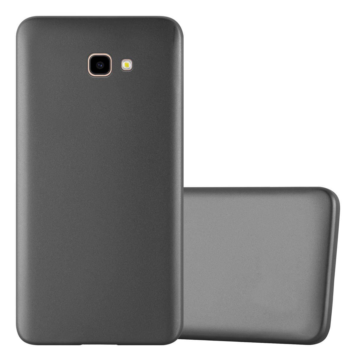 Cadorabo Schutzhülle für Samsung Galaxy J4 PLUS Hülle in Grau Handyhülle TPU Silikon Etui Cover Case