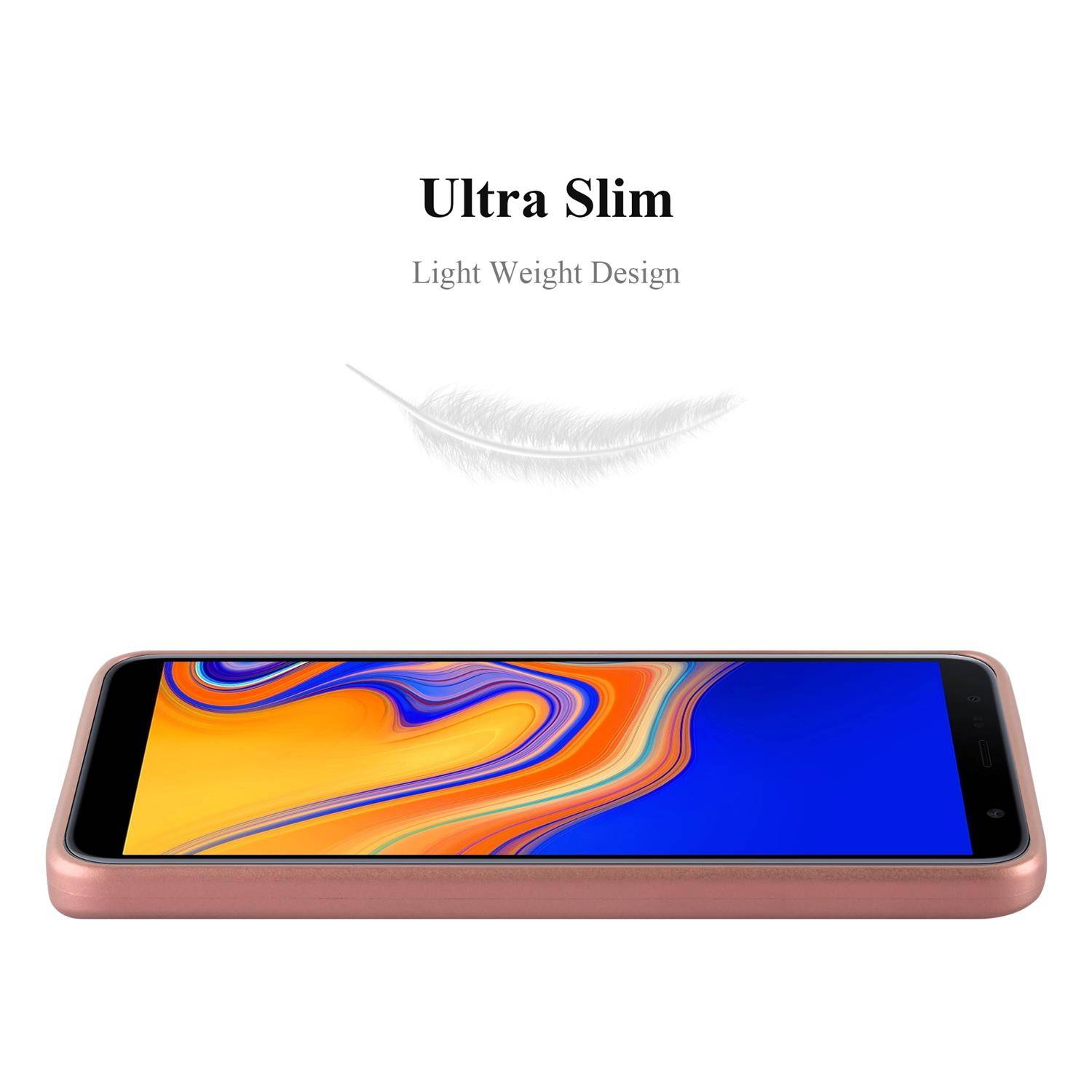 Cadorabo Schutzhülle für Samsung Galaxy J4 PLUS Hülle in Rosa Handyhülle TPU Silikon Etui Cover Case
