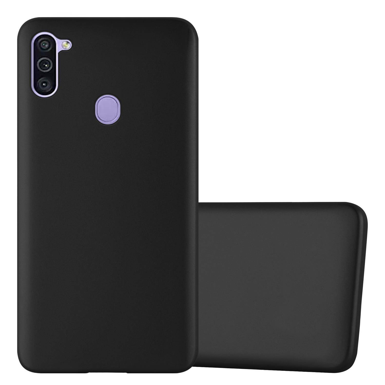 Cadorabo Schutzhülle für Samsung Galaxy A11 / M11 Hülle in Schwarz Handyhülle TPU Silikon Etui Cover Case