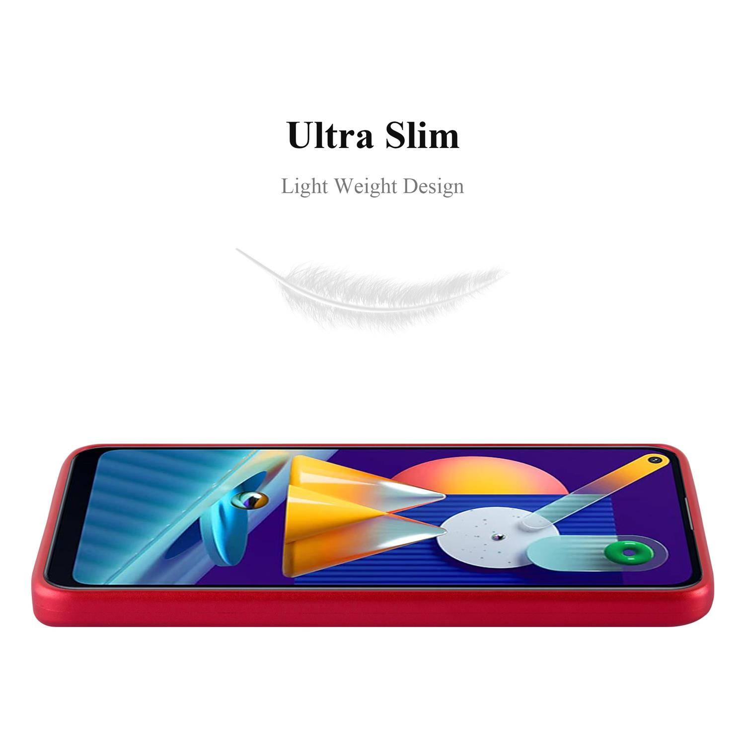 Cadorabo Schutzhülle für Samsung Galaxy A11 / M11 Hülle in Rot Handyhülle TPU Silikon Etui Cover Case
