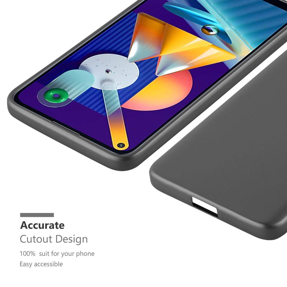 Cadorabo Schutzhülle für Samsung Galaxy A11 / M11 Hülle in Grau Handyhülle TPU Silikon Etui Cover Case