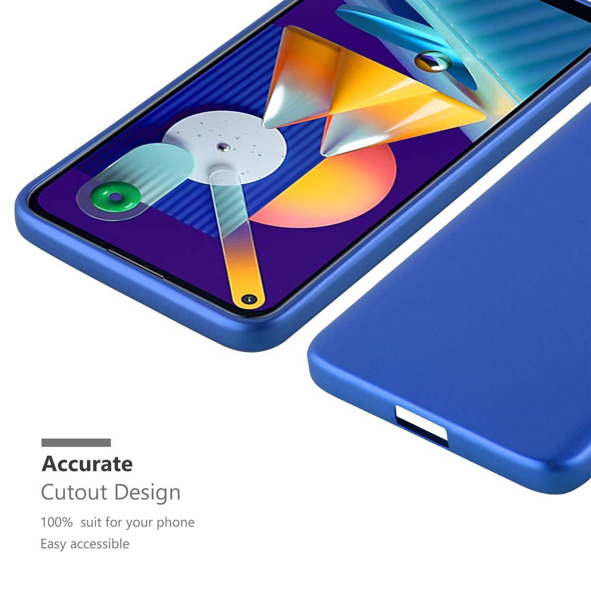 Cadorabo Schutzhülle für Samsung Galaxy A11 / M11 Hülle in Blau Handyhülle TPU Silikon Etui Cover Case