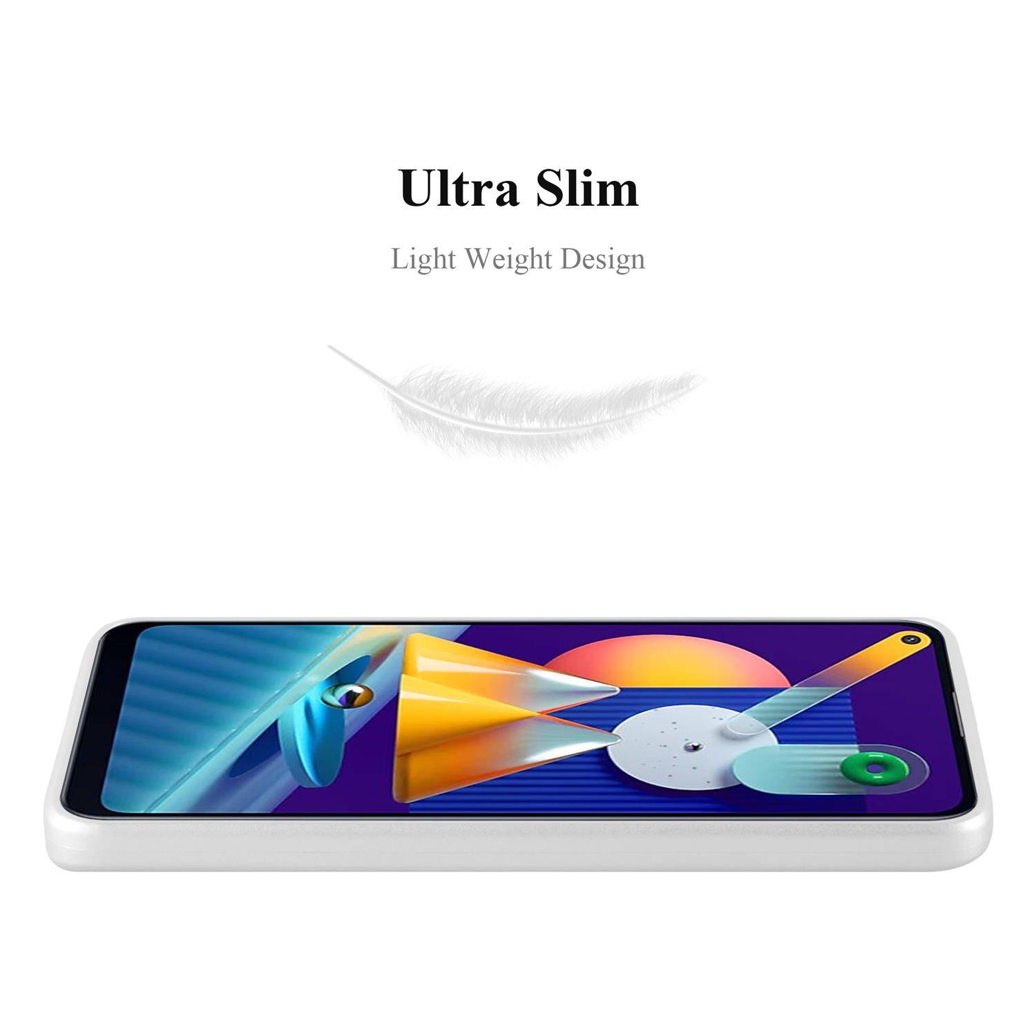 Cadorabo Schutzhülle für Samsung Galaxy A11 / M11 Hülle in Silber Handyhülle TPU Silikon Etui Cover Case