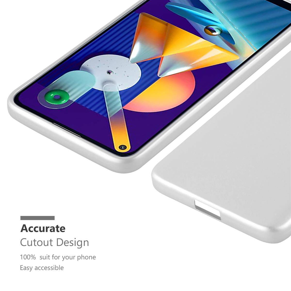 Cadorabo Schutzhülle für Samsung Galaxy A11 / M11 Hülle in Silber Handyhülle TPU Silikon Etui Cover Case