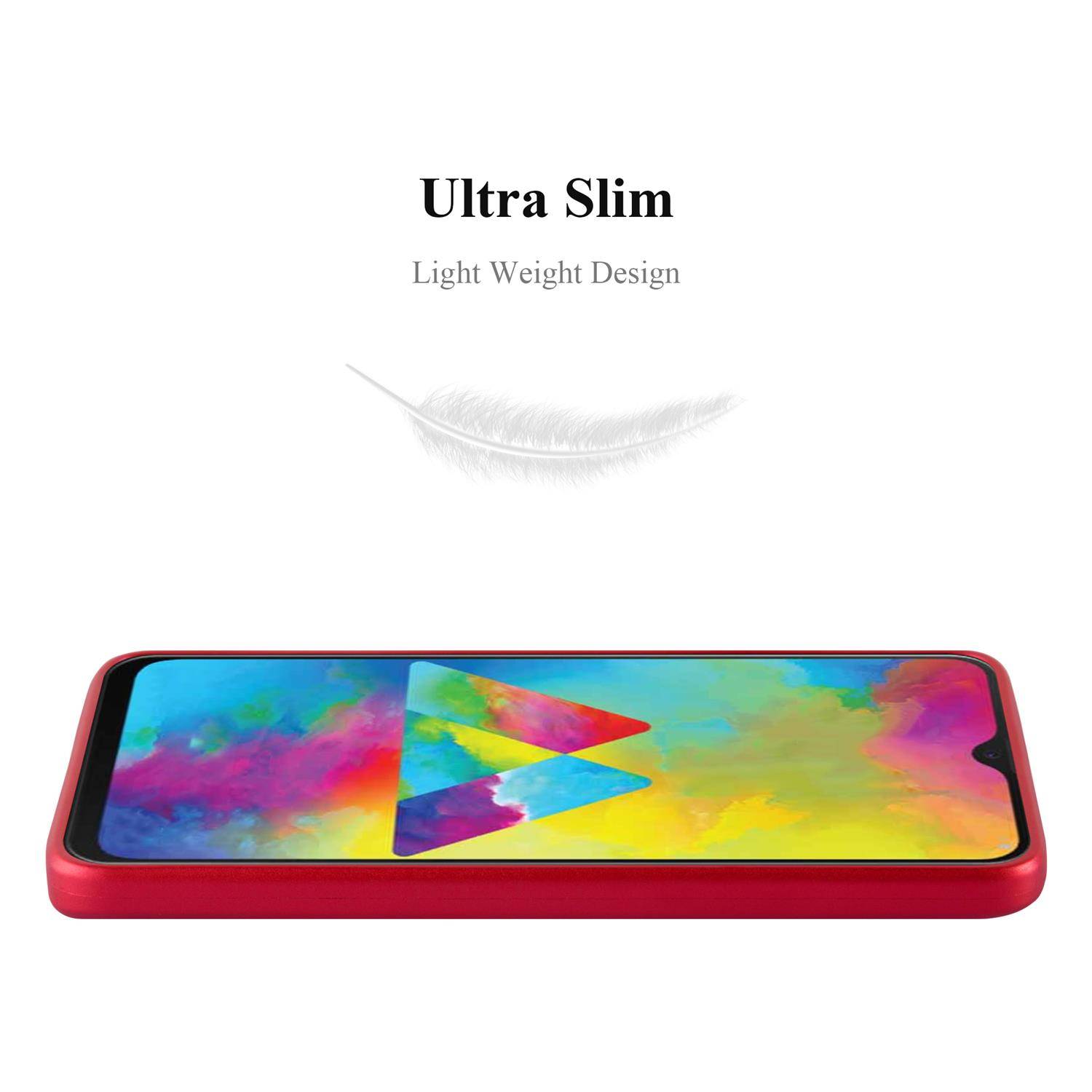 Cadorabo Schutzhülle für Samsung Galaxy M21 / M30s Hülle in Rot Handyhülle TPU Silikon Etui Cover Case