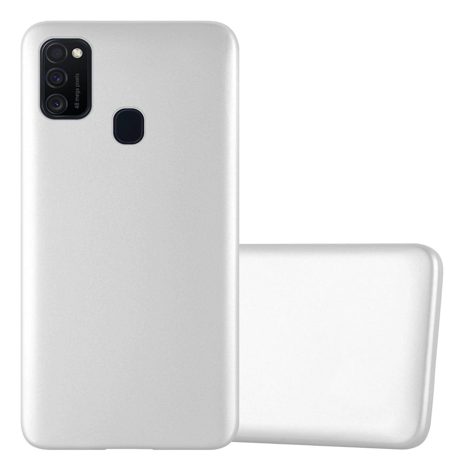 Cadorabo Schutzhülle für Samsung Galaxy M21 / M30s Hülle in Silber Handyhülle TPU Silikon Etui Cover Case