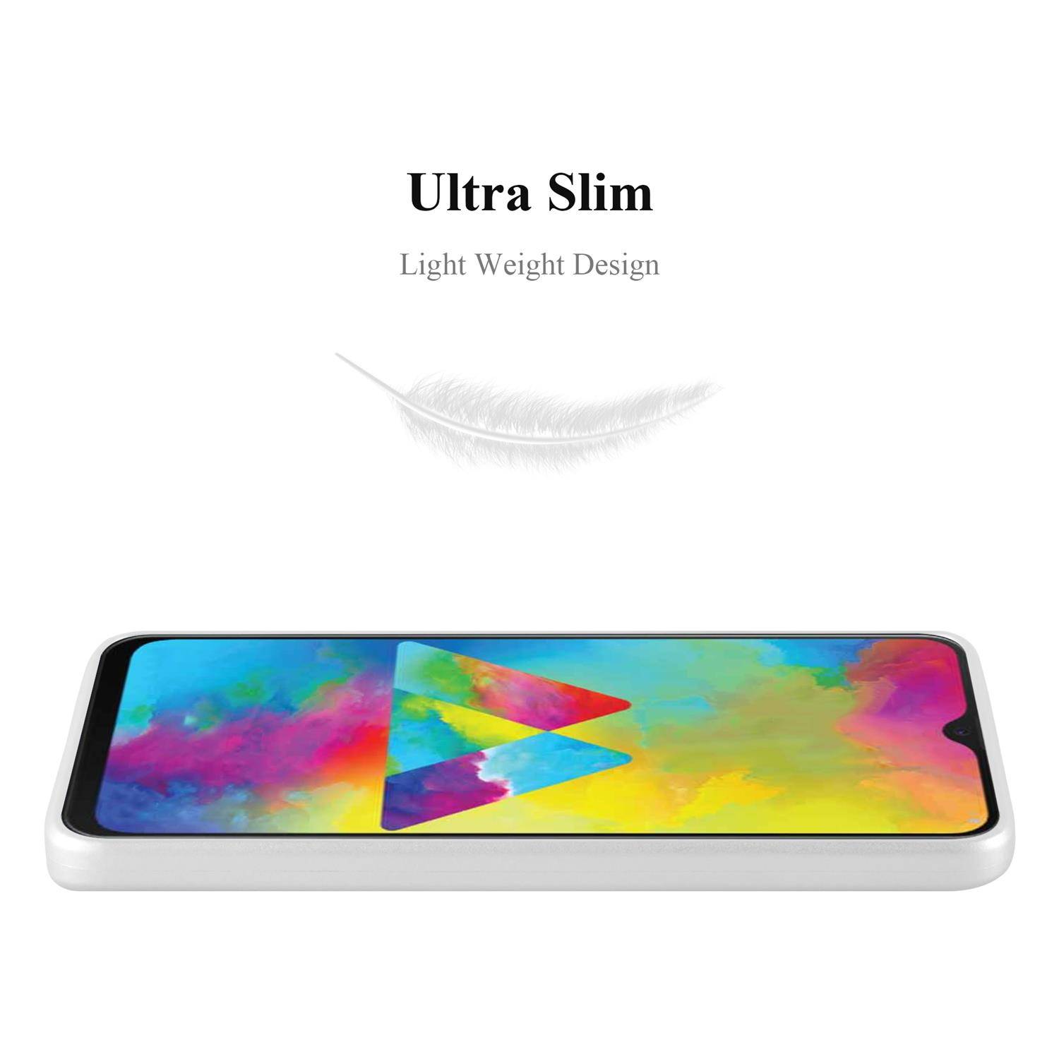 Cadorabo Schutzhülle für Samsung Galaxy M21 / M30s Hülle in Silber Handyhülle TPU Silikon Etui Cover Case