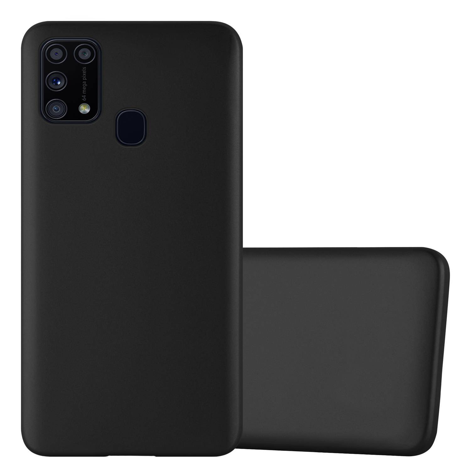 Cadorabo Schutzhülle für Samsung Galaxy M31 Hülle in Schwarz Handyhülle TPU Silikon Etui Cover Case