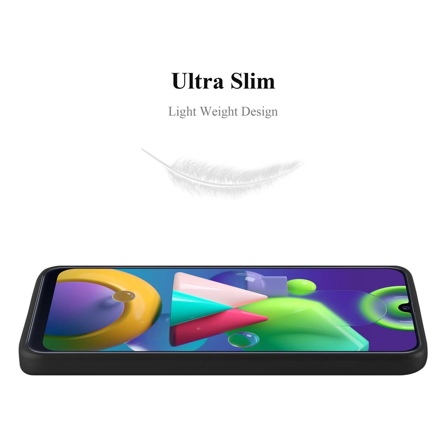 Cadorabo Schutzhülle für Samsung Galaxy M31 Hülle in Schwarz Handyhülle TPU Silikon Etui Cover Case