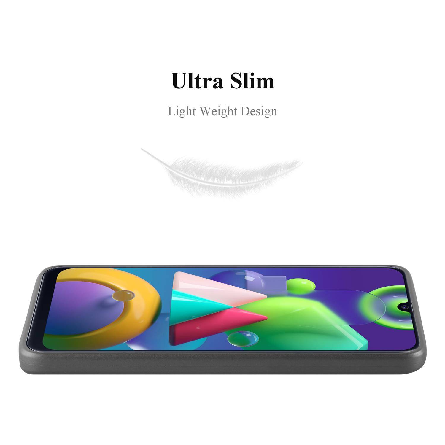 Cadorabo Schutzhülle für Samsung Galaxy M31 Hülle in Grau Handyhülle TPU Silikon Etui Cover Case