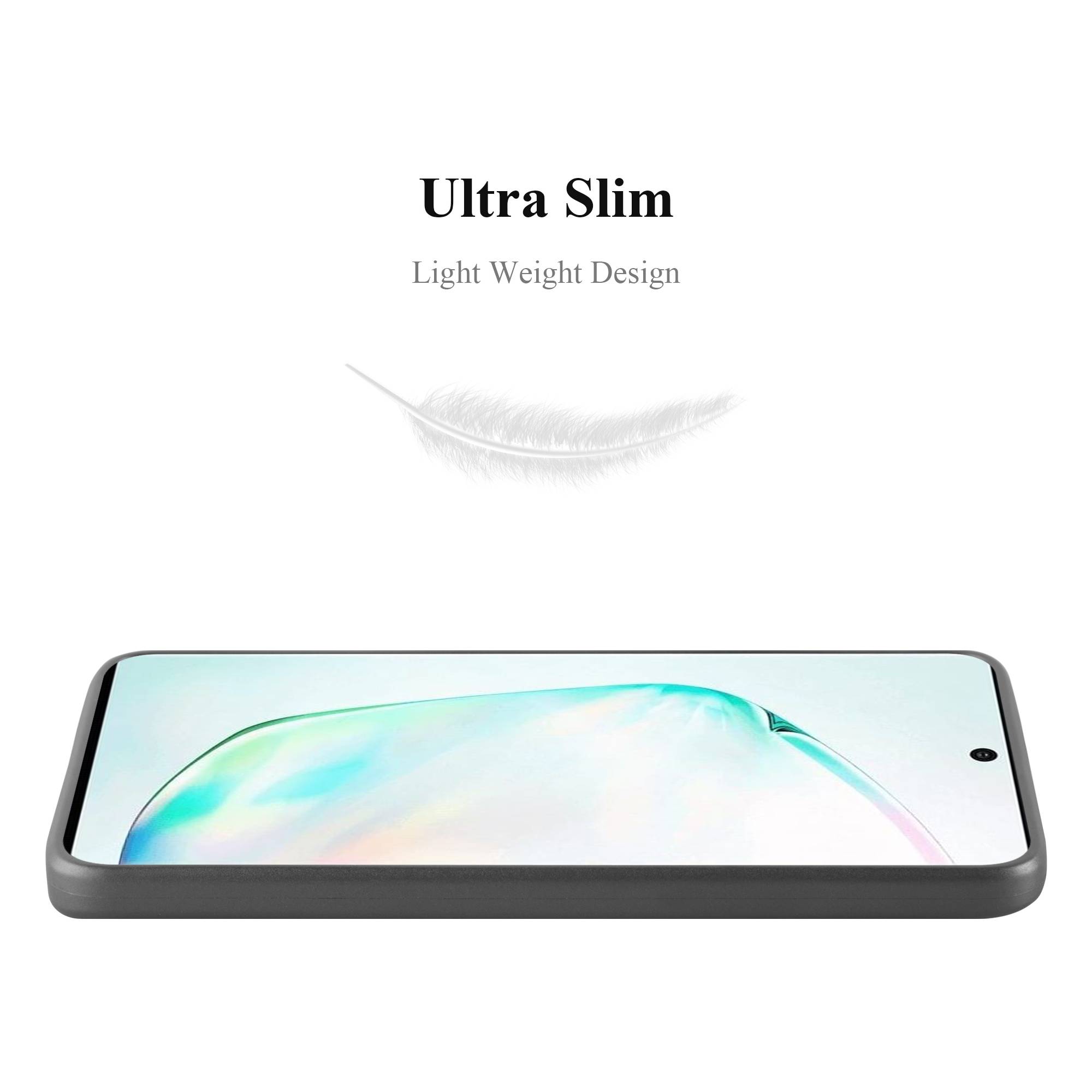 Cadorabo Schutzhülle für Samsung Galaxy NOTE 10 Hülle in Grau Handyhülle TPU Silikon Etui Cover Case