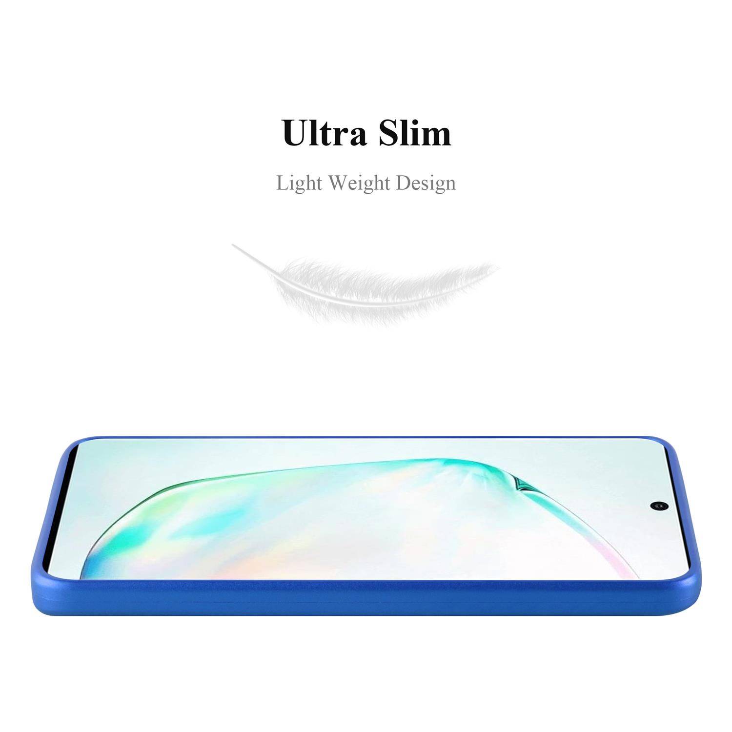 Cadorabo Schutzhülle für Samsung Galaxy NOTE 10 Hülle in Blau Handyhülle TPU Silikon Etui Cover Case