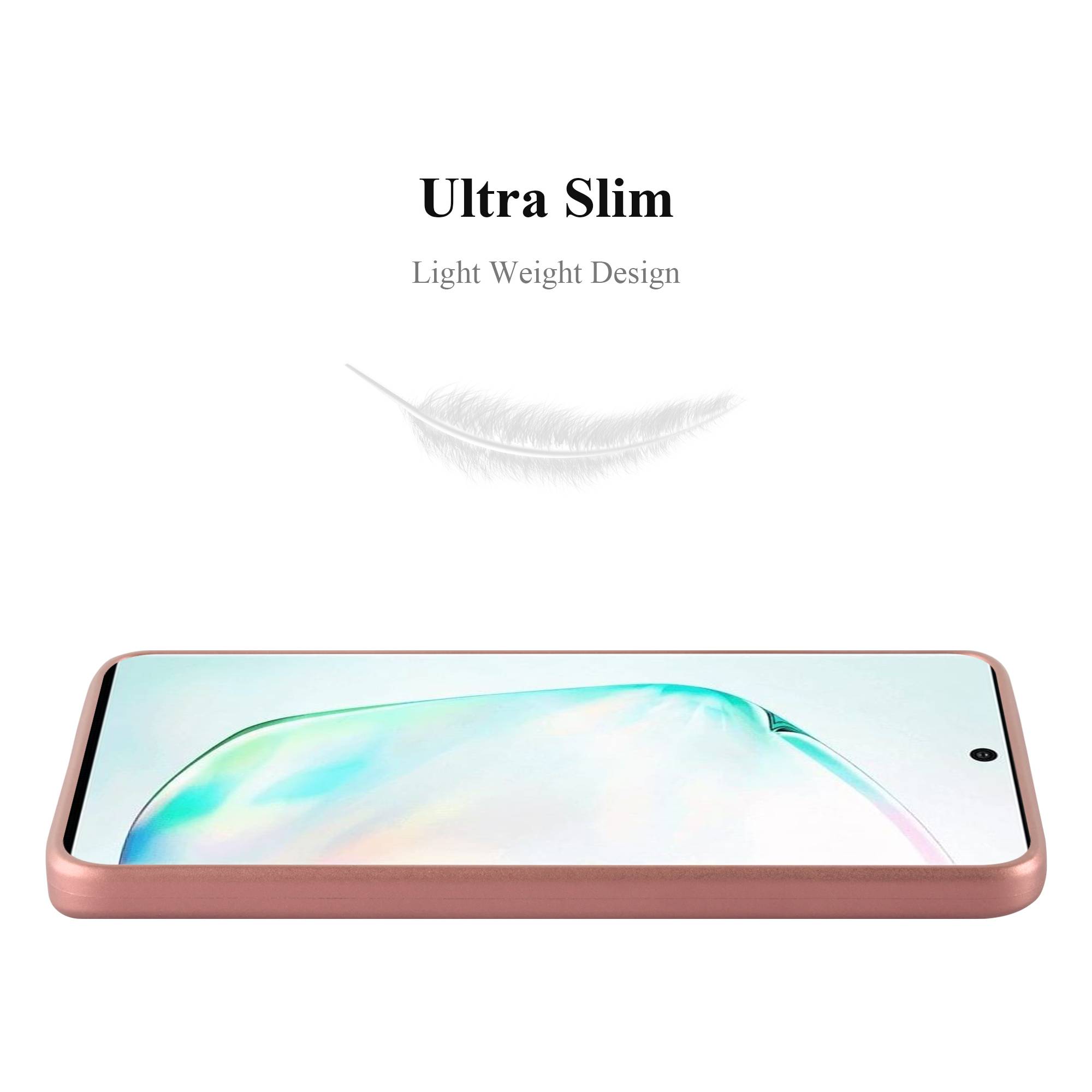 Cadorabo Schutzhülle für Samsung Galaxy NOTE 10 Hülle in Rosa Handyhülle TPU Silikon Etui Cover Case