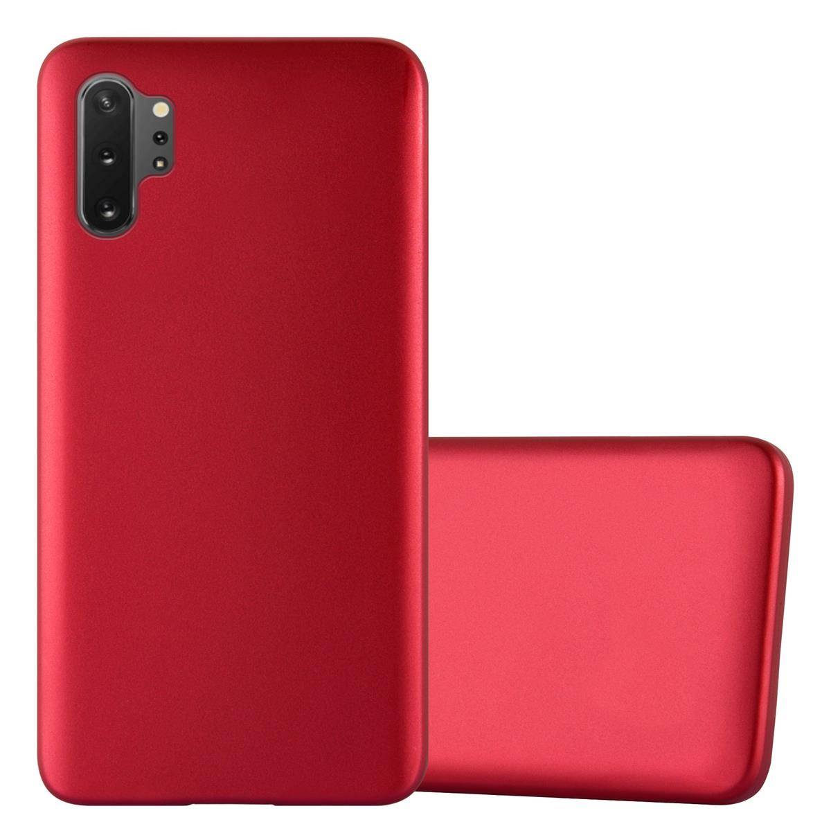Cadorabo Schutzhülle für Samsung Galaxy NOTE 10 PLUS Hülle in Rot Handyhülle TPU Silikon Etui Cover Case