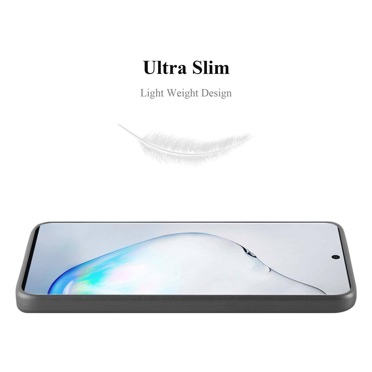 Cadorabo Schutzhülle für Samsung Galaxy NOTE 10 PLUS Hülle in Grau Handyhülle TPU Silikon Etui Cover Case