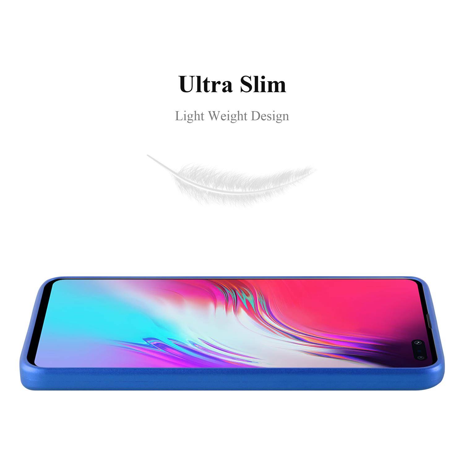 Cadorabo Schutzhülle für Samsung Galaxy S10 5G Hülle in Blau Handyhülle TPU Silikon Etui Cover Case