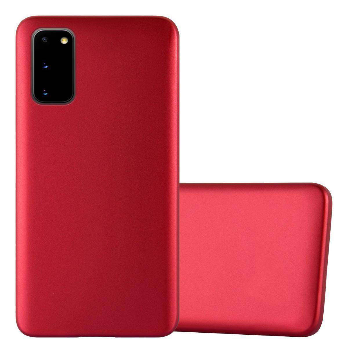 Cadorabo Schutzhülle für Samsung Galaxy S20 Hülle in Rot Handyhülle TPU Silikon Etui Cover Case