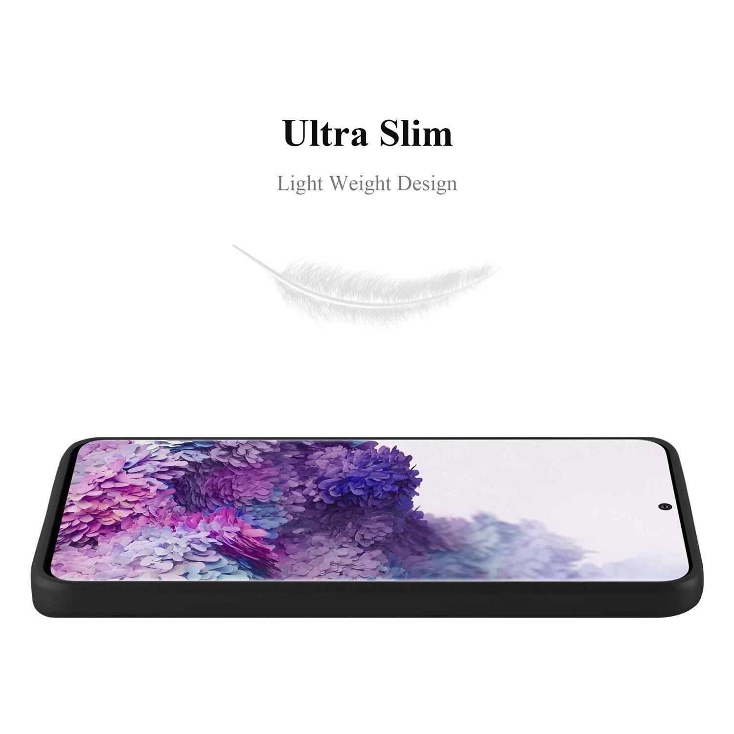 Cadorabo Schutzhülle für Samsung Galaxy S20 PLUS Hülle in Schwarz Handyhülle TPU Silikon Etui Cover Case