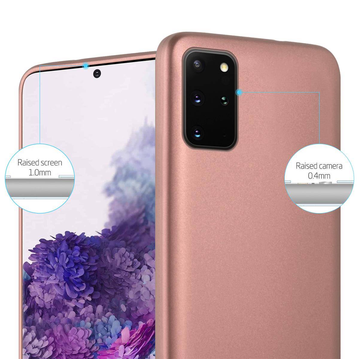 Cadorabo Schutzhülle für Samsung Galaxy S20 PLUS Hülle in Rosa Handyhülle TPU Silikon Etui Cover Case