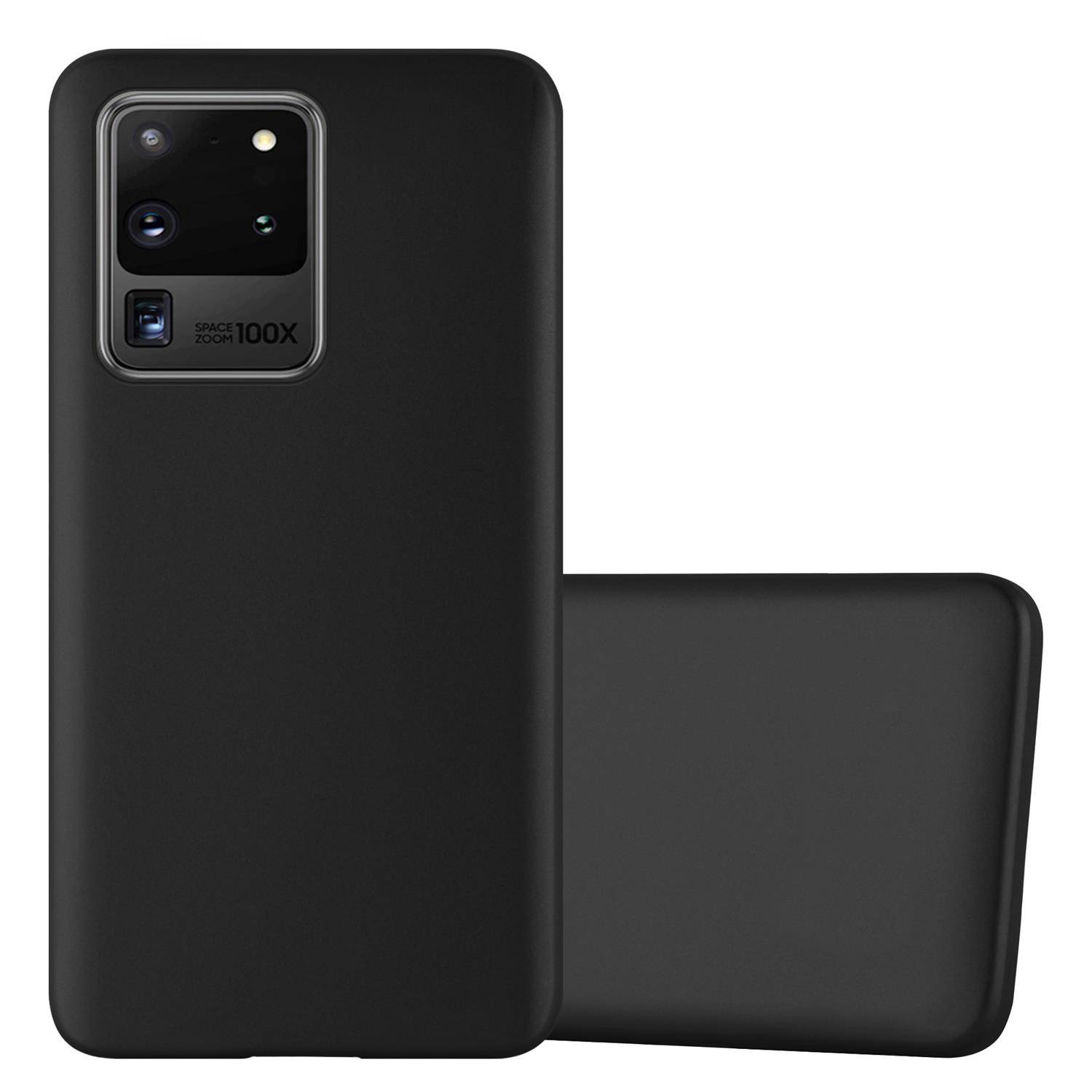 Cadorabo Schutzhülle für Samsung Galaxy S20 ULTRA Hülle in Schwarz Handyhülle TPU Silikon Etui Cover Case
