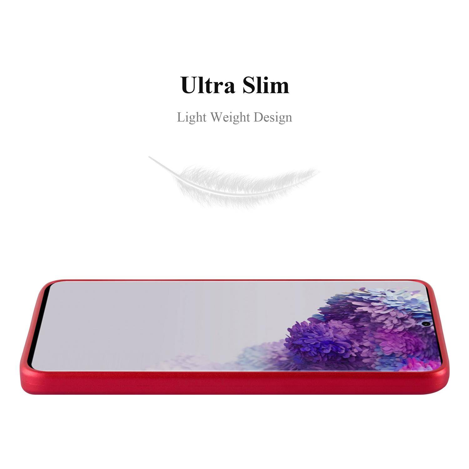 Cadorabo Schutzhülle für Samsung Galaxy S20 ULTRA Hülle in Rot Handyhülle TPU Silikon Etui Cover Case