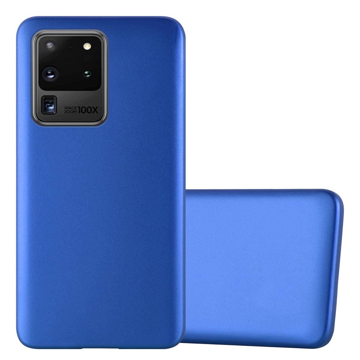 Cadorabo Schutzhülle für Samsung Galaxy S20 ULTRA Hülle in Blau Handyhülle TPU Silikon Etui Cover Case