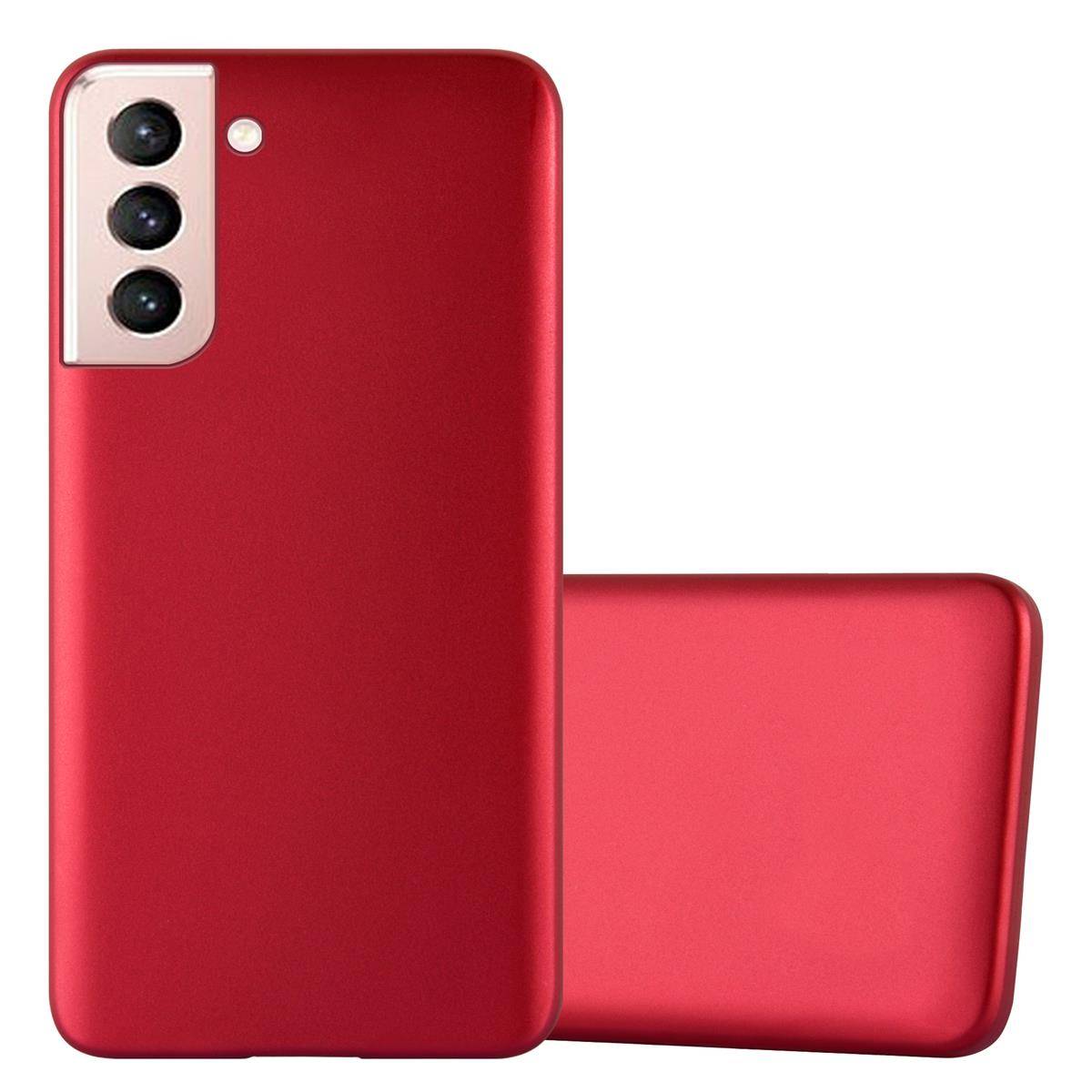 Cadorabo Schutzhülle für Samsung Galaxy S21 5G Hülle in Rot Handyhülle TPU Silikon Etui Cover Case