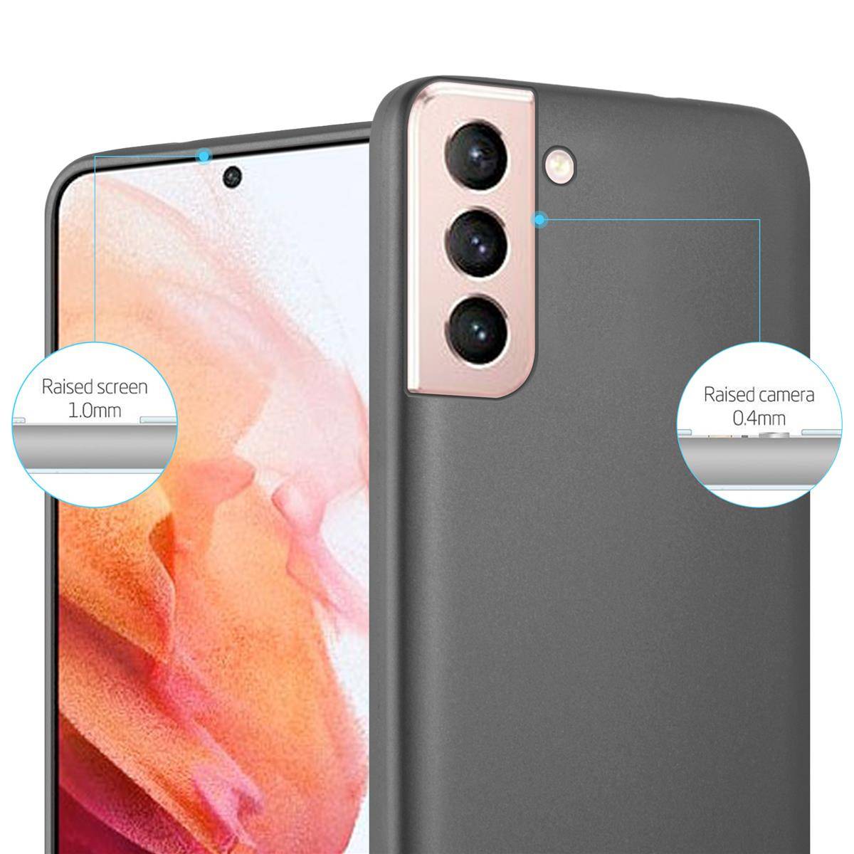 Cadorabo Schutzhülle für Samsung Galaxy S21 5G Hülle in Grau Handyhülle TPU Silikon Etui Cover Case