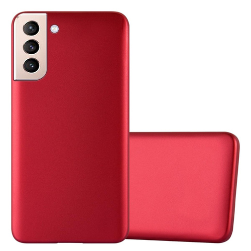 Cadorabo Schutzhülle für Samsung Galaxy S21 PLUS Hülle in Rot Handyhülle TPU Silikon Etui Cover Case
