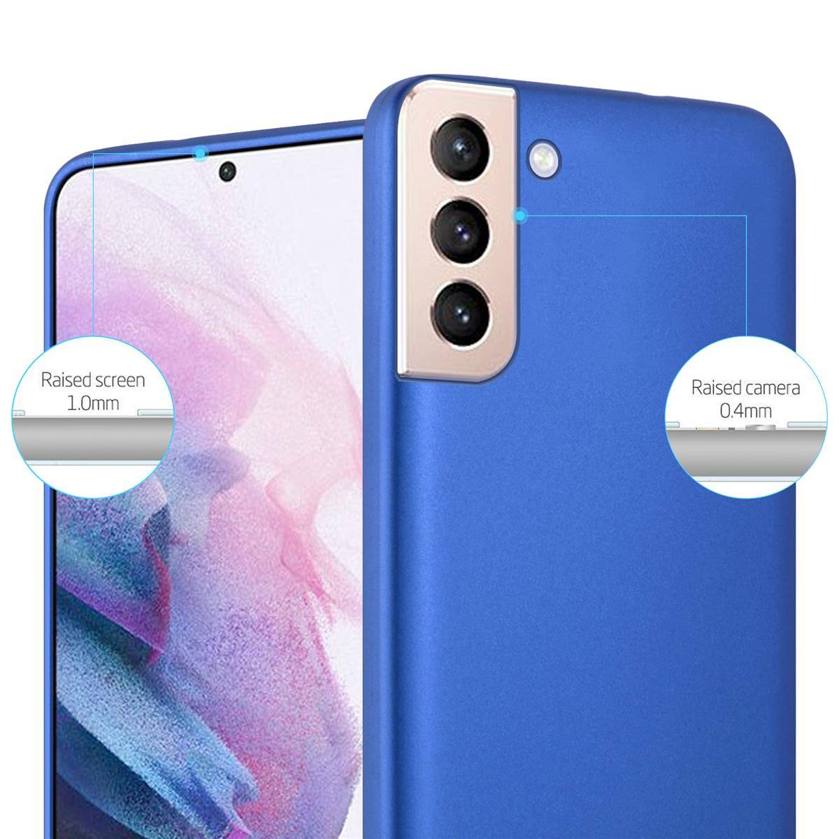Cadorabo Schutzhülle für Samsung Galaxy S21 PLUS Hülle in Blau Handyhülle TPU Silikon Etui Cover Case