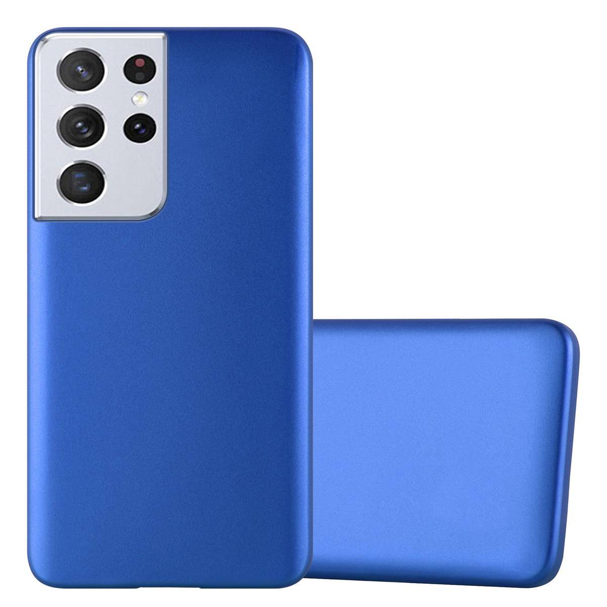 Cadorabo Schutzhülle für Samsung Galaxy S21 ULTRA Hülle in Blau Handyhülle TPU Silikon Etui Cover Case