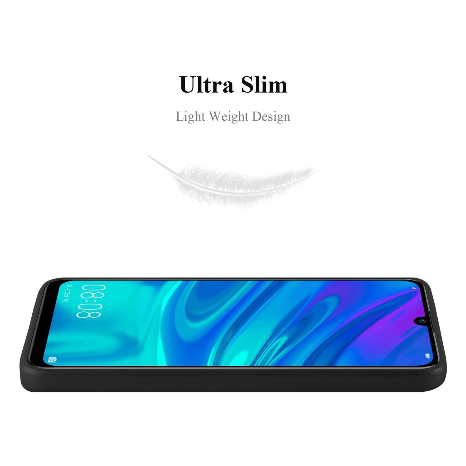 Cadorabo Schutzhülle für Honor 10 LITE / Huawei P SMART 2019 Hülle in Schwarz Handyhülle TPU Silikon Etui Cover Case
