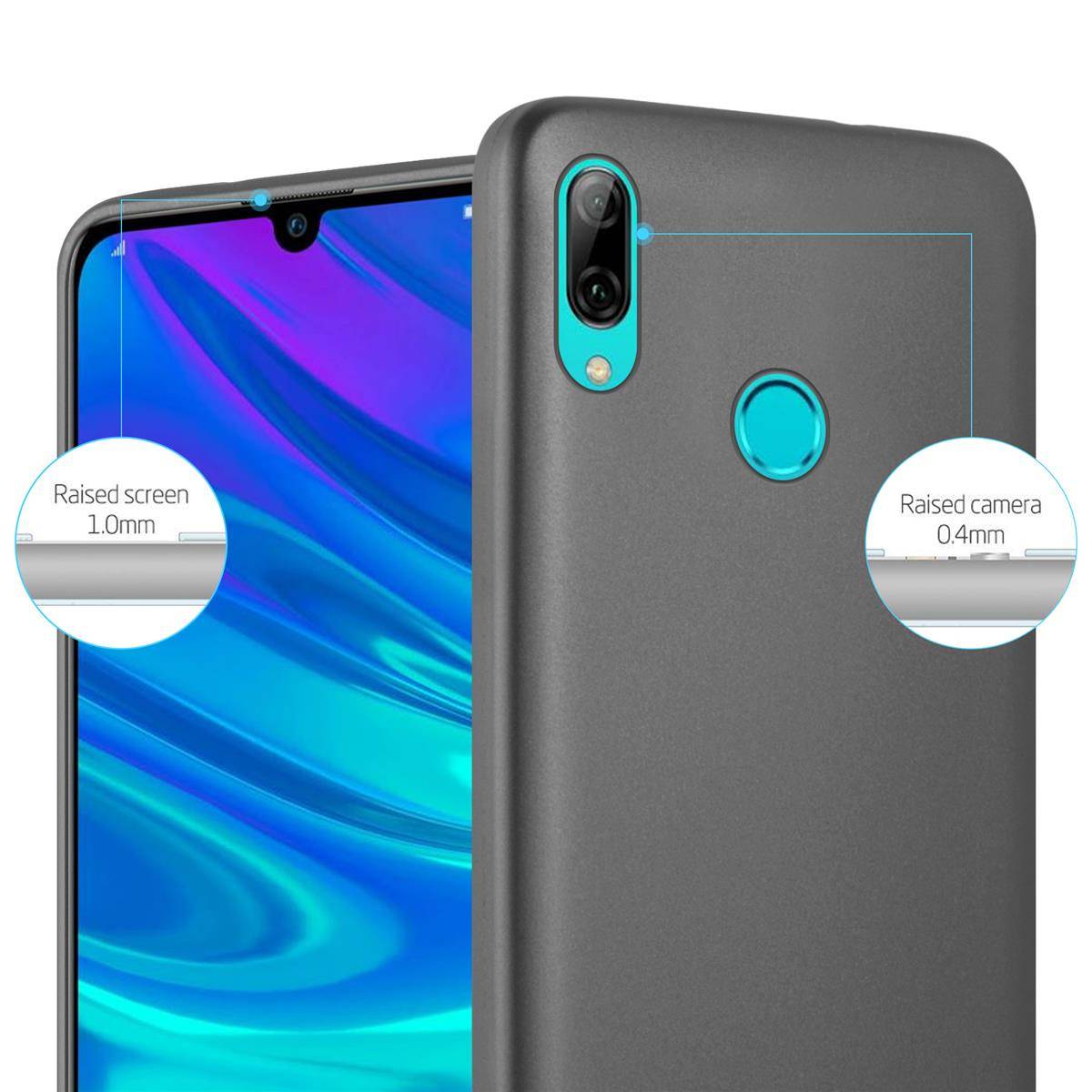 Cadorabo Schutzhülle für Honor 10 LITE / Huawei P SMART 2019 Hülle in Grau Handyhülle TPU Silikon Etui Cover Case