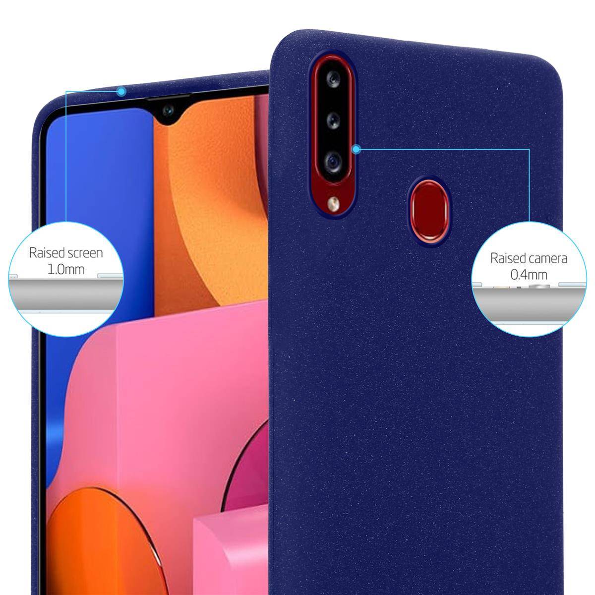 Cadorabo Schutzhülle für Samsung Galaxy A20s Hülle in Blau Handyhülle TPU Etui Cover Case