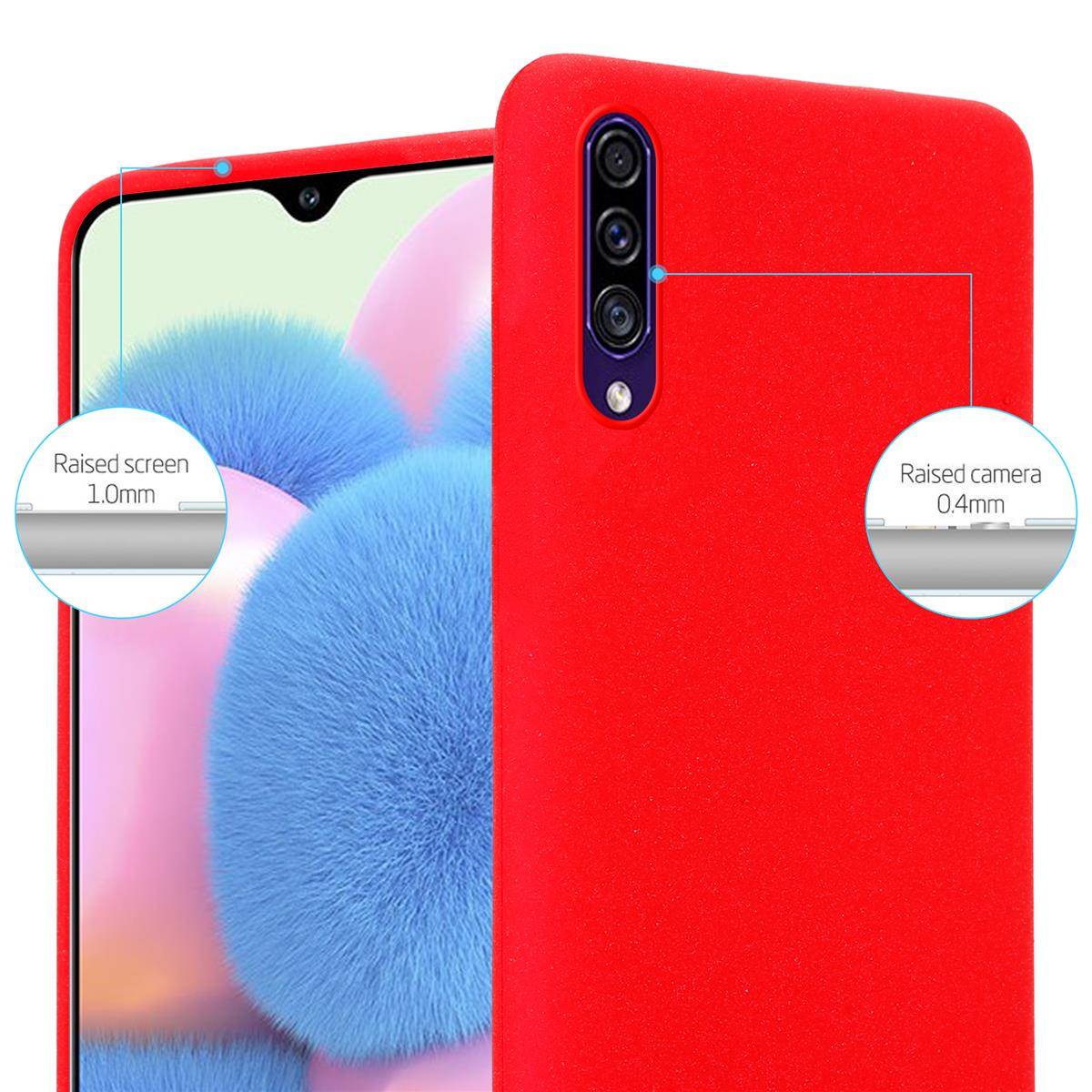 Cadorabo Schutzhülle für Samsung Galaxy A50 4G / A50s / A30s Hülle in Rot Handyhülle TPU Etui Cover Case