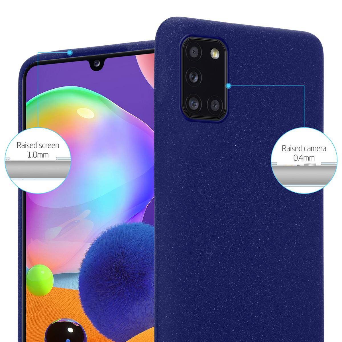 Cadorabo Schutzhülle für Samsung Galaxy A31 Hülle in Blau Handyhülle TPU Etui Cover Case
