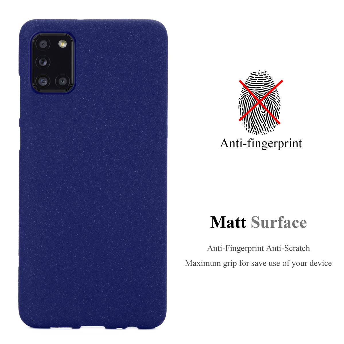 Cadorabo Schutzhülle für Samsung Galaxy A31 Hülle in Blau Handyhülle TPU Etui Cover Case