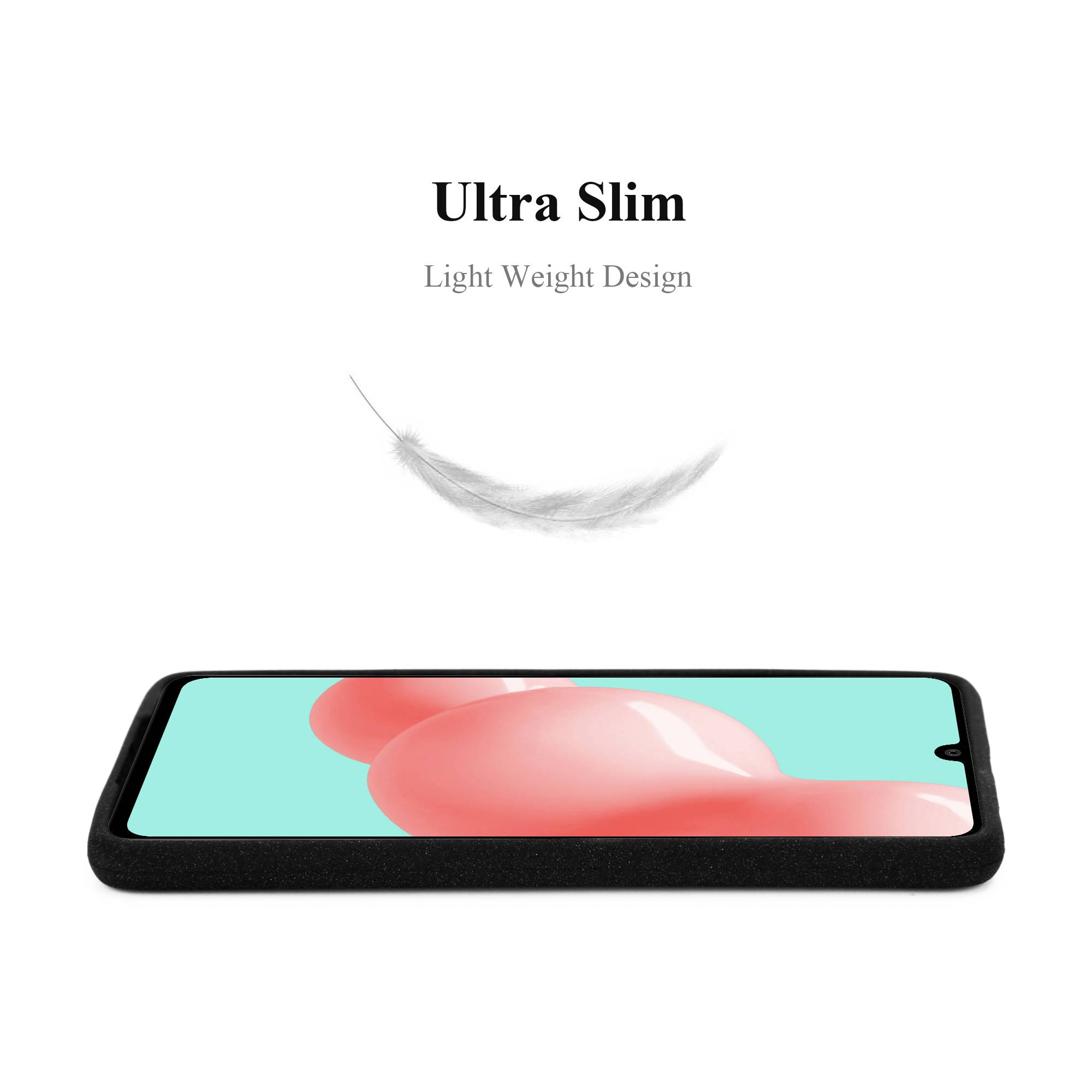 Cadorabo Schutzhülle für Samsung Galaxy A41 Hülle in Schwarz Handyhülle TPU Etui Cover Case