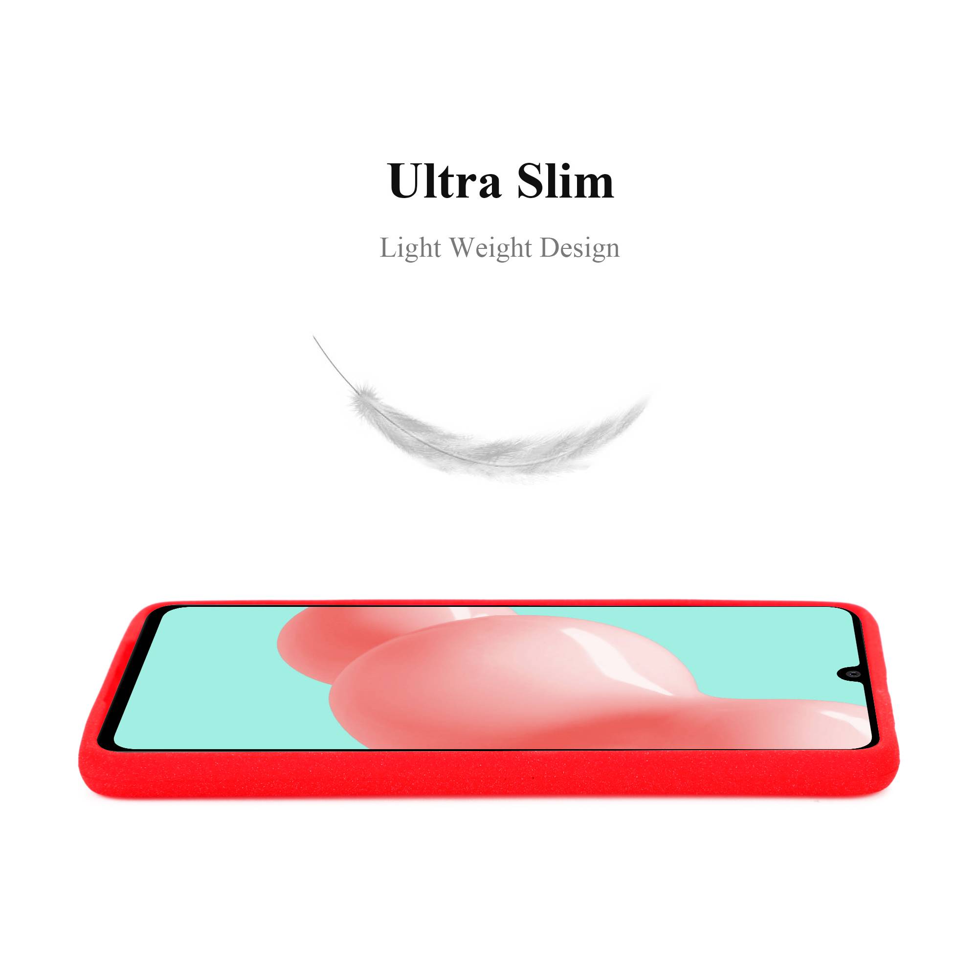 Cadorabo Schutzhülle für Samsung Galaxy A41 Hülle in Rot Handyhülle TPU Etui Cover Case