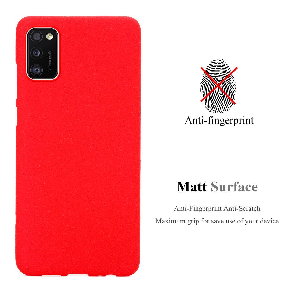 Cadorabo Schutzhülle für Samsung Galaxy A41 Hülle in Rot Handyhülle TPU Etui Cover Case