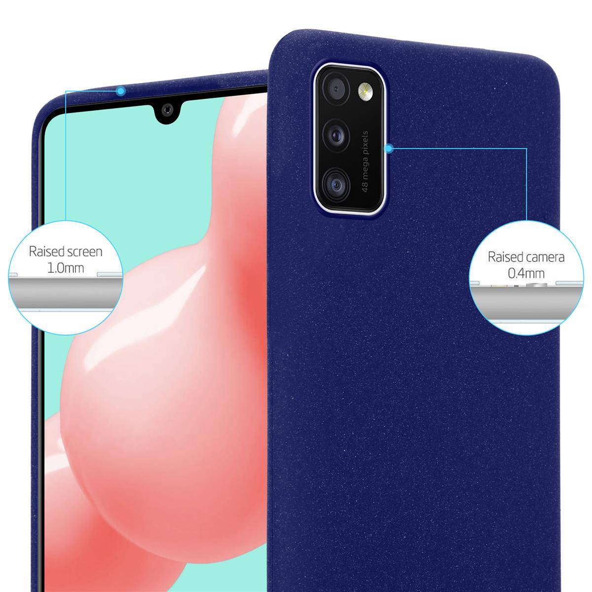 Cadorabo Schutzhülle für Samsung Galaxy A41 Hülle in Blau Handyhülle TPU Etui Cover Case