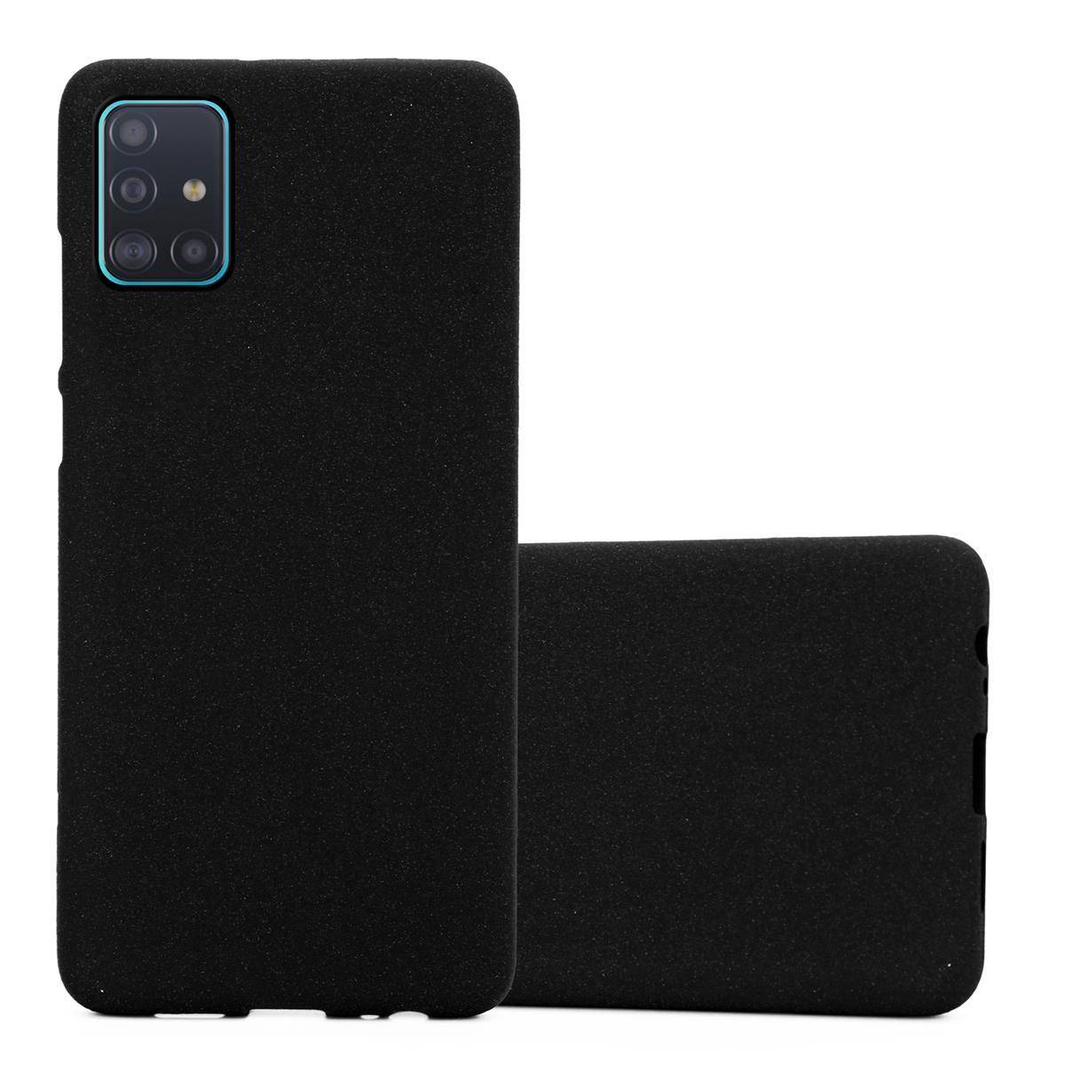 Cadorabo Schutzhülle für Samsung Galaxy A51 4G / M40s Hülle in Schwarz Handyhülle TPU Etui Cover Case