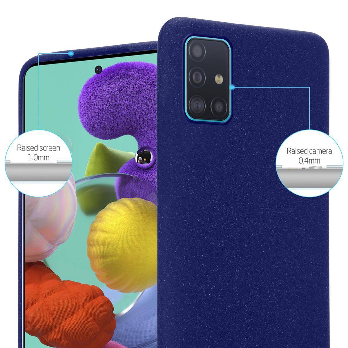 Cadorabo Schutzhülle für Samsung Galaxy A51 5G Hülle in Blau Handyhülle TPU Etui Cover Case