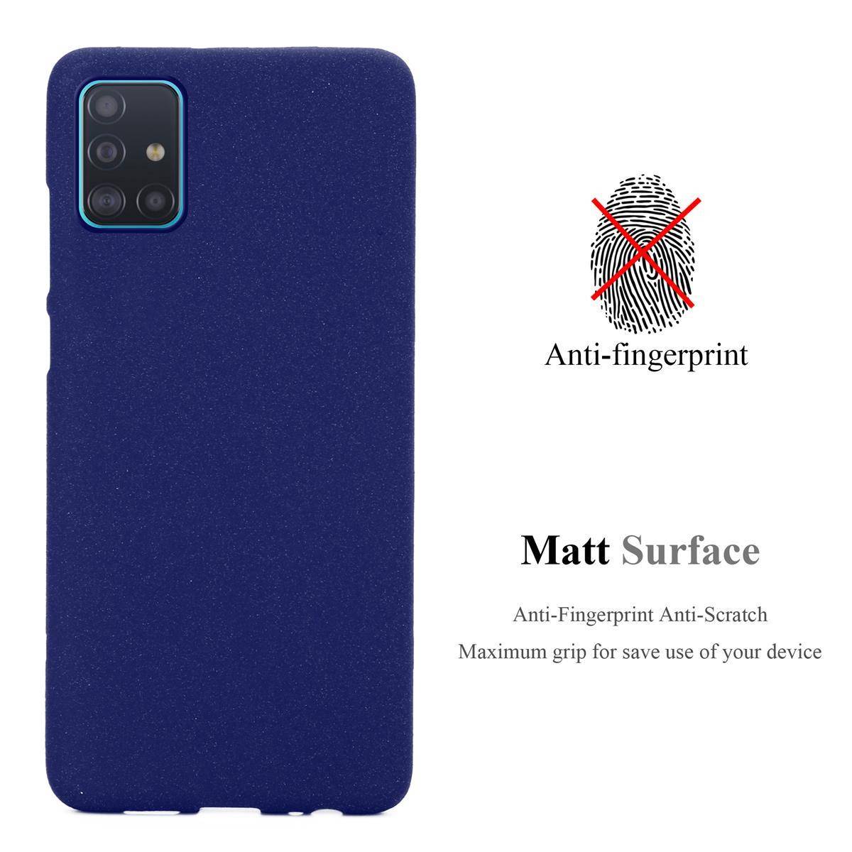 Cadorabo Schutzhülle für Samsung Galaxy A51 5G Hülle in Blau Handyhülle TPU Etui Cover Case